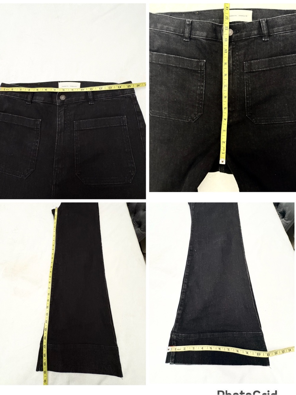 JEANERICA St Monica Black 2 Weeks High-Rise Wide-Leg Women's Jeans Size 29 - Picture 11 of 13